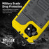 Beasyjoy for iPhone 12 Case, Waterproof Heavy Duty Rugged Protective Cover with Built-in Screen Protector (Yellow)