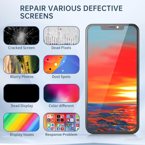 for iPhone 11 Screen Replacement 6.1 inch Assembled with Ear Speaker Assembly, Earpiece, 3D Touch LCD Display Digitizer