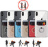 BIAJIYA Cell Phone Card Holder RFID Ring Stand Stick on Wallet for Back of Phone for iPhone, Android, All Smartphones