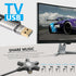 GINTOOYUN USB A/C Male to 5-Port 3.5mm Female Headphone Audio Splitter, 1 Male and 5 Female Jack Separator