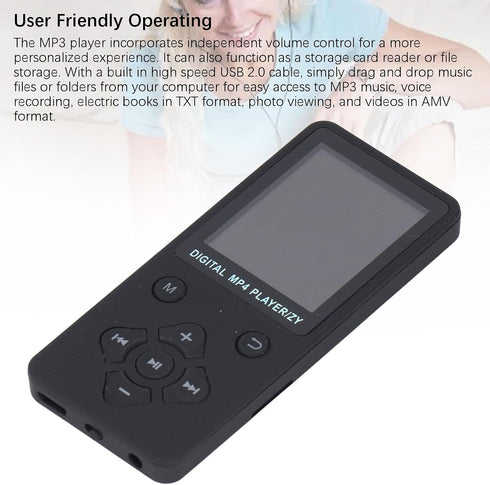Yunseity 64GB MP3 5.0 MP3 MP4 1.8in Player, Bluetooth Portable HiFi Sound Quality Music Player, & Player with Color