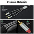 Apitiong 3.5mm 2 (3 1 Compatible)(4.26FT) Lightning to RCA Cable Audio Aux Adapter,RCA to CableUSB C to RCA Audio Cable
