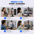 Kemeiv C26 1080P 105 Webcam with Microphone, USB Computer Camera with Privacy Cover, Noise Reducing Mic, Auto Light