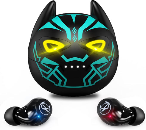 Kids Wireless Earbuds, Bluetooth 5.3 Noise Reduction Headset for Small Ears with Touch Control