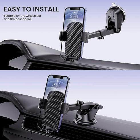 Qifutan Universal Car Phone Holder Automobile Cell Phone Holder Car Mount for iPhone Universal Car Dashboard Mount Fit
