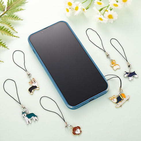 Kawaii Alloy Phone Strap Charms Pendants Decoration for Cell Phone Keychain Bag