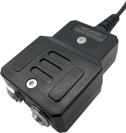 General Aviation Headset Adapter to Helicopter, Stereo Mono Switch for GA Headphone with 7.0mm U174U Plug