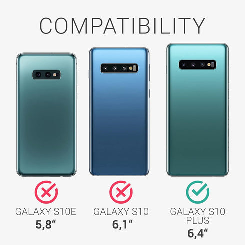 kwmobile Case for Samsung Galaxy S10 Plus / S10+ - TPU Silicone Phone Cover with Soft Finish - Winter Rose