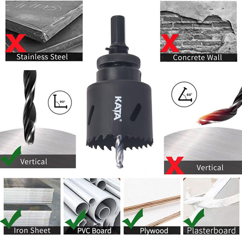 KATA 6-Pack Desk Grommet, 2 Inch Wire Cord Cable Hole Cover with Bi-Metal Hole Saw Kit and Sleeve Management