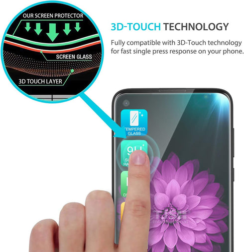 TJS Compatible with Motorola Moto G Power (2020) Case, with Tempered Glass Screen Protector, Heavy Duty Drop Protector