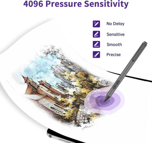 Uogic Pen for Microsoft Surface, 4096 Pressure Sensitivity Palm Rejection Stylus, Compatible with Surface Pro