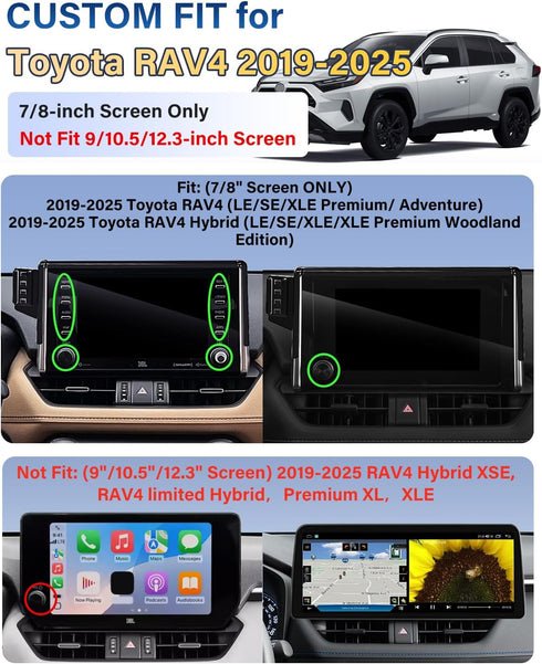 SKYLOTEC RAV4 2019-2025 7/8-Inch 9/10.5-inch) Car Phone Holder for Toyota Accessories Screen Fixed Clip, Automobile
