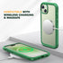 Diaclara Rugged Case for iPhone 15, Built-in Touch Sensitive Anti-Scratch Screen Protector - Green