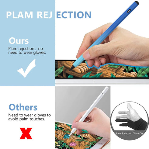 Stylus Pen for iPad 2018-2022, Active Pencil with Palm Rejection for iPad 10th/9th/8th/7th Gen, Gradient Blue