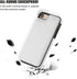 ONETOP Wallet Case for iPhone SE(2022) SE(2020) 7/8, Premium PU Leather with Card Holder, Kickstand, White