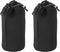PATIKIL 2 Pcs Camera Lens Bag, 3.5" ID x 9.8" H Drawstring Pouch with Thick Neoprene for DSLR Lens, Black