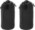 PATIKIL 2 Pcs Camera Lens Bag, 3.5" ID x 9.8" H Drawstring Pouch with Thick Neoprene for DSLR Lens, Black