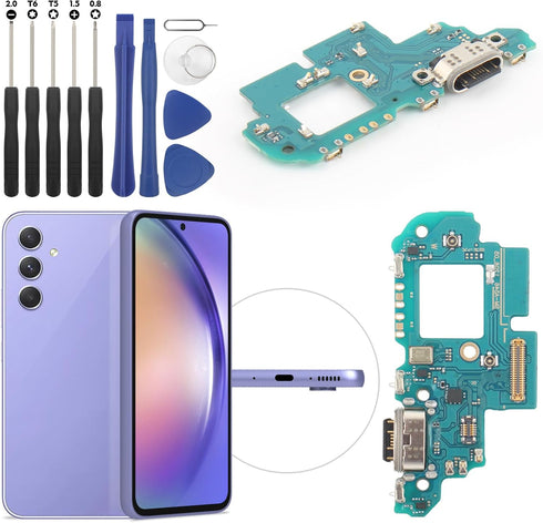 Dock Connector Replacement for Samsung Galaxy A54 5G, Flex Cable with Tools for A546U USB Charger Dock Board