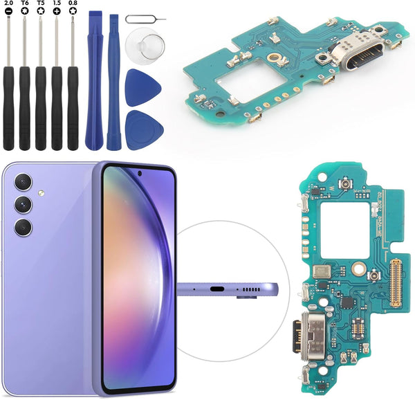 Dock Connector Replacement for Samsung Galaxy A54 5G, Flex Cable with Tools for A546U USB Charger Dock Board