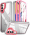 Poetic Guardian Samsung Galaxy A15 5G Case (2024), Built-in Camera Stand, Full Body Shockproof, Pink/Clear