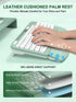 EAYBLLY 2.4GHz Ergonomic Wireless Keyboard with Cushioned Wrist Rest, Wave Keys, Phone Holder, Comfortable Natural