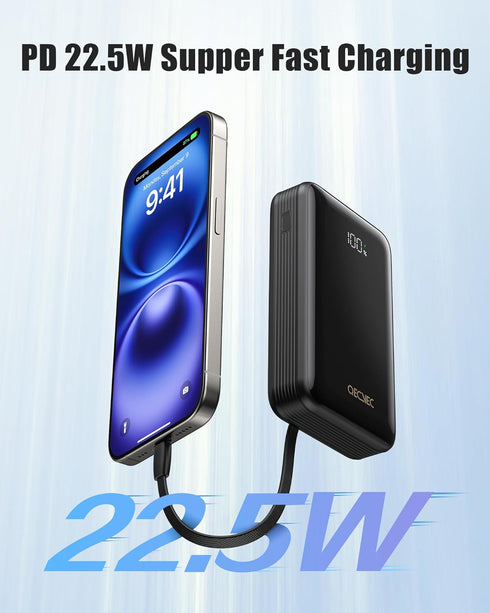 Qecvec 20000mAh, 22.5W Portable Charger Power Bank Fast Charging, High Capacity Cell Phone Portable Power Banks