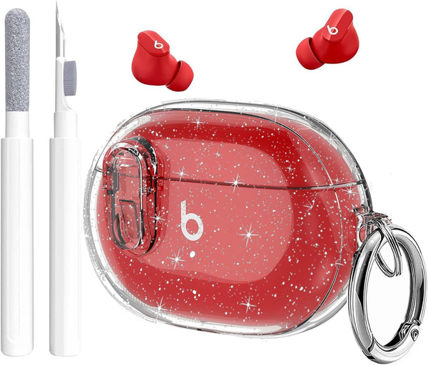 Beats Studio Buds/Studio Buds Plus Clear Case Cover 2021/2023 with Cleaner Kit, GARTOO Protective Case for Women