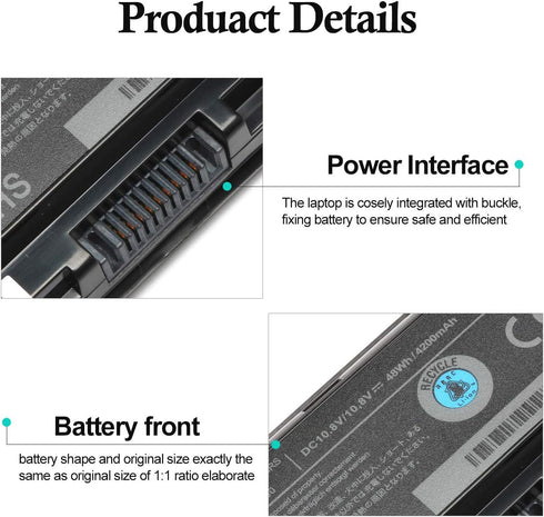 10.8V 48WH PA5024U-1BRS Battery Replacement for Toshiba Satellite C55-A C55T C855 C855D L855 L875 S855 P855 Series
