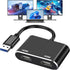 AKWOR USB to HDMI Adapter for 2 Monitors, USB 3.0 to Dual HDMI