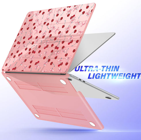 IBENZER Hardshell Case for 2024 2023 2022 MacBook Air 13 inch M3 A3113 M2 A2681, with Keyboard Cover & Type-C Adapter