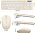 RECCAZR 2.4GHz Silent Wireless Keyboard and Mouse Combo, Full-Sized Wireless Keyboard and Adjustable DPI Mouse, USB