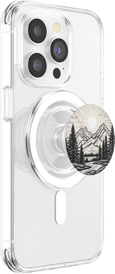 Pine Tree Mountain Scene PopSockets PopGrip for MagSafe