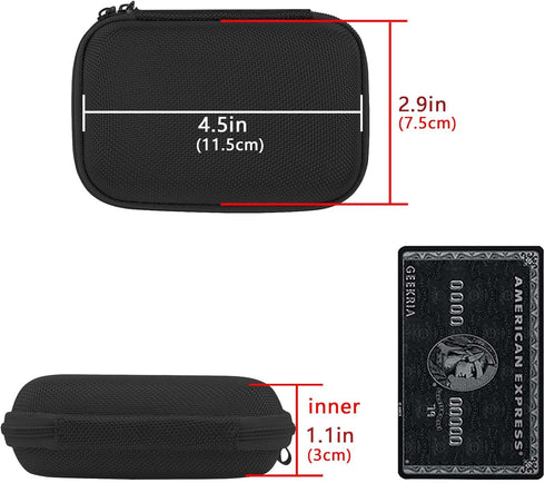 Geekria Shield Earbuds Case for Tribit MoveBuds H1, Replacement Hard Shell Travel Bag with Cable Storage, Black