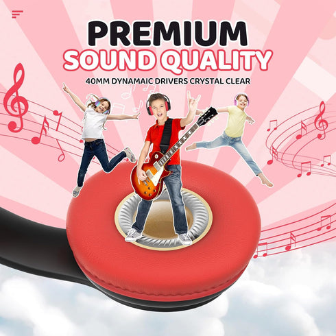 85/94dB 60 5.3, Headsets JoySpark Kids Bluetooth Headphones, Lightweight Wireless Headphones for Kids, Volume Limited
