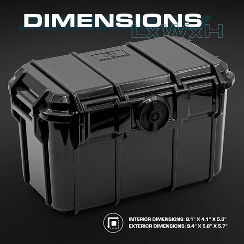Seahorse 59 Portable Waterproof Dry Box, Travel Safe Protective Case for Cameras, Ammunition, and More