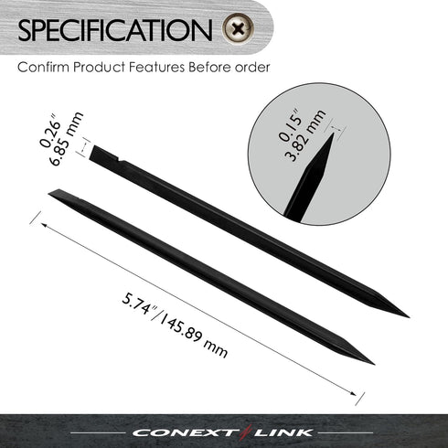 Conext Link 5X Nylon Plastic Spudger Stick Pry Opening Repair Tools for iPhone, iPad, Laptops