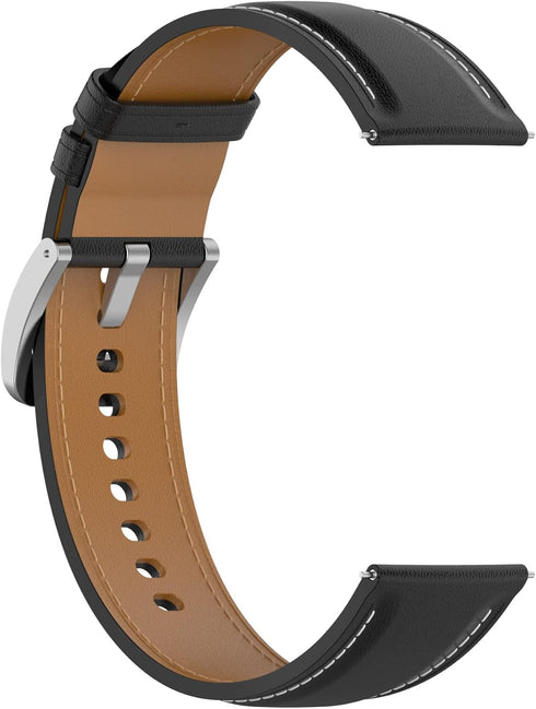 FitTurn Replacement Leather Wrist Strap for Motorola Moto 360 3rd Gen 2020/Moto Watch 100/Moto Watch 70 Smart Watch