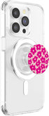 PopSockets PopGrip for MagSafe - Hot Pink Flowers Retro Daisy on Pink