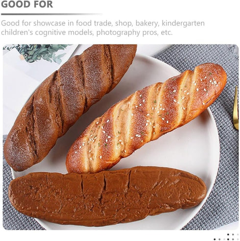 LIFKOME 9.05X2.75X1.37In Pu Artificial Bread Model Simulation Bread Photo Prop Bakery Display Kitchen Decor Lifelike