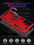 Androgate Galaxy Note 20 Case with HD Screen Protectors, Military-Grade Metal Ring Holder Kickstand, Shockproof Cover