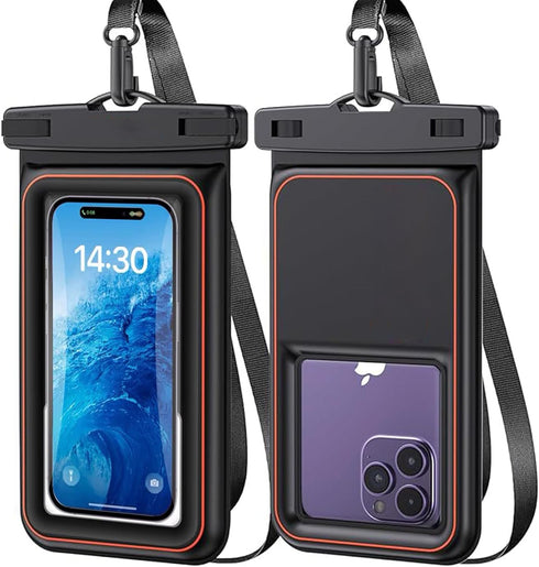 Floating Waterproof Phone Pouch/Case, IP68 Dry Bag for iPhone 15 Pro Max, Samsung Galaxy S24, Phones Under 6.9 in, 1