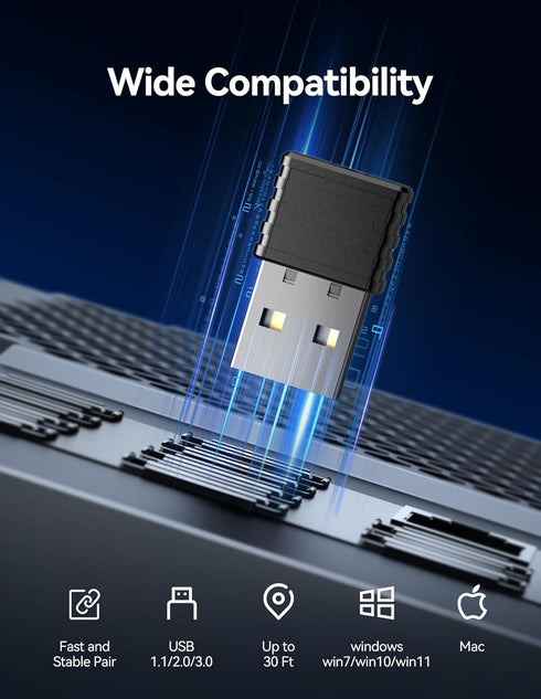 TECKNET 3 Mouse Jiggler Undetectable USB Mover Device with Modes, Color LED Indicator, Plug & Play to Keep PC Laptop