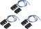 uxcell Wired Door Contact Window Sensor NO NC Surface Mount Magnetic Reed Switch, Black, 3 Pcs