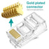 UTP RJ45 Connectors, Cat6 Pass Through Plugs 50-Pack with Strain Relief Boots for Solid or Standard Ethernet Cables,