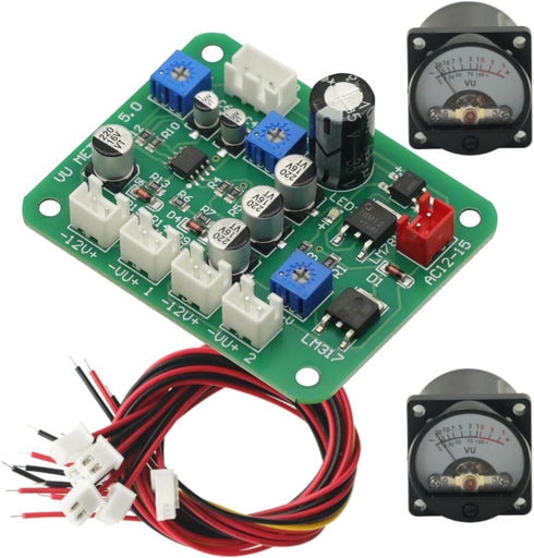 GODIYMODULES 2PCS 500UA VU Meter VU Panel Meter VU Meter Warm Back Light Recording & Audio +Cable with Driver Module,VU