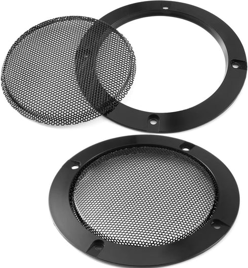 10" Universal Black Speaker Grille Mesh Cover, Round Protective Ring for Cars Home Stereo DIY Accessories
