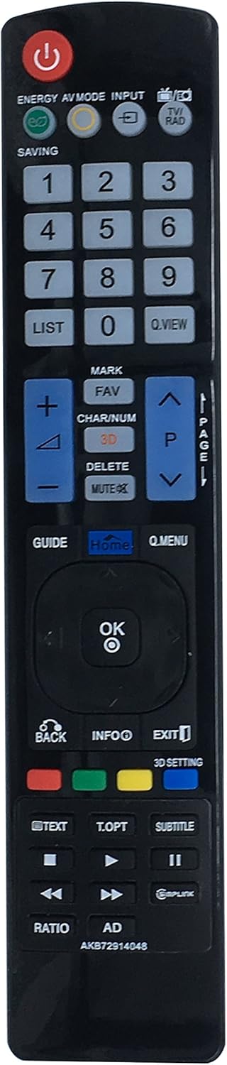 AKB72914048 Remote Control Replacement for LG 3D Smart LCD LED TV Models 32LW5500, 32LW4500, 42LW4500, 55LW4500