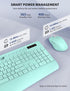 Wireless Keyboard and Mouse Combo - Full-Sized Ergonomic Keyboard with Wrist Rest, Silent 2.4GHz for PC, Mac