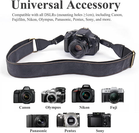 Vintage Adjustable Neck & Shoulder Camera Strap - QIELIZI Lifestyle