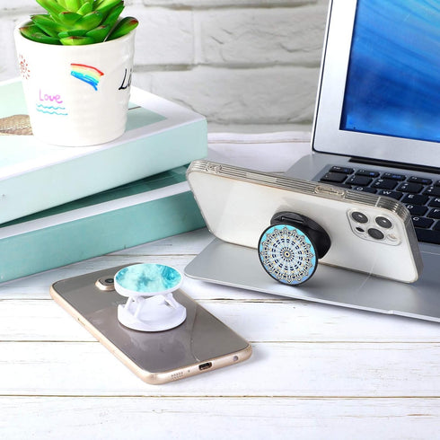 Weewooday 20 Pcs Sublimation Socket Blank Phone Grip Holders Collapsible Phone Grips Self Adhesive Sublimation Holders